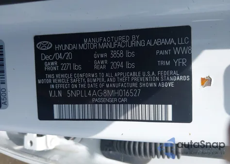 2021 Hyundai Elantra Se z USA, uszkodzony, nr VIN 5NPLL4AG8MH016527